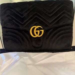 Gucci Marmont velvet clutch